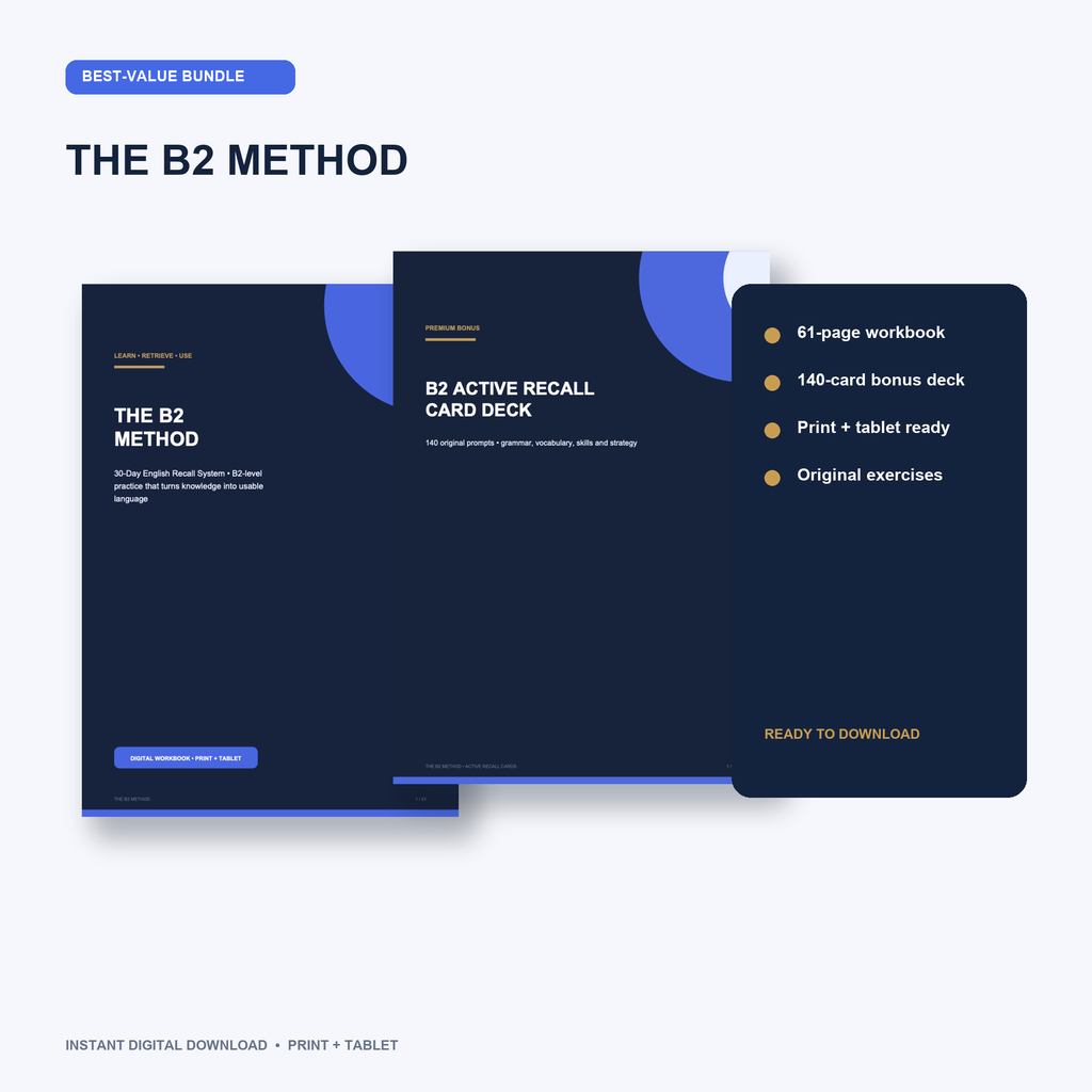 THE B2 METHOD™ — 30-Day English Recall System