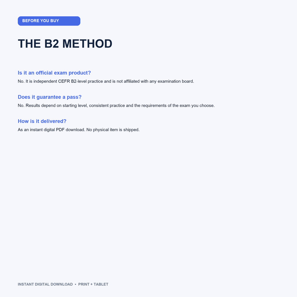 THE B2 METHOD™ — 30-Day English Recall System