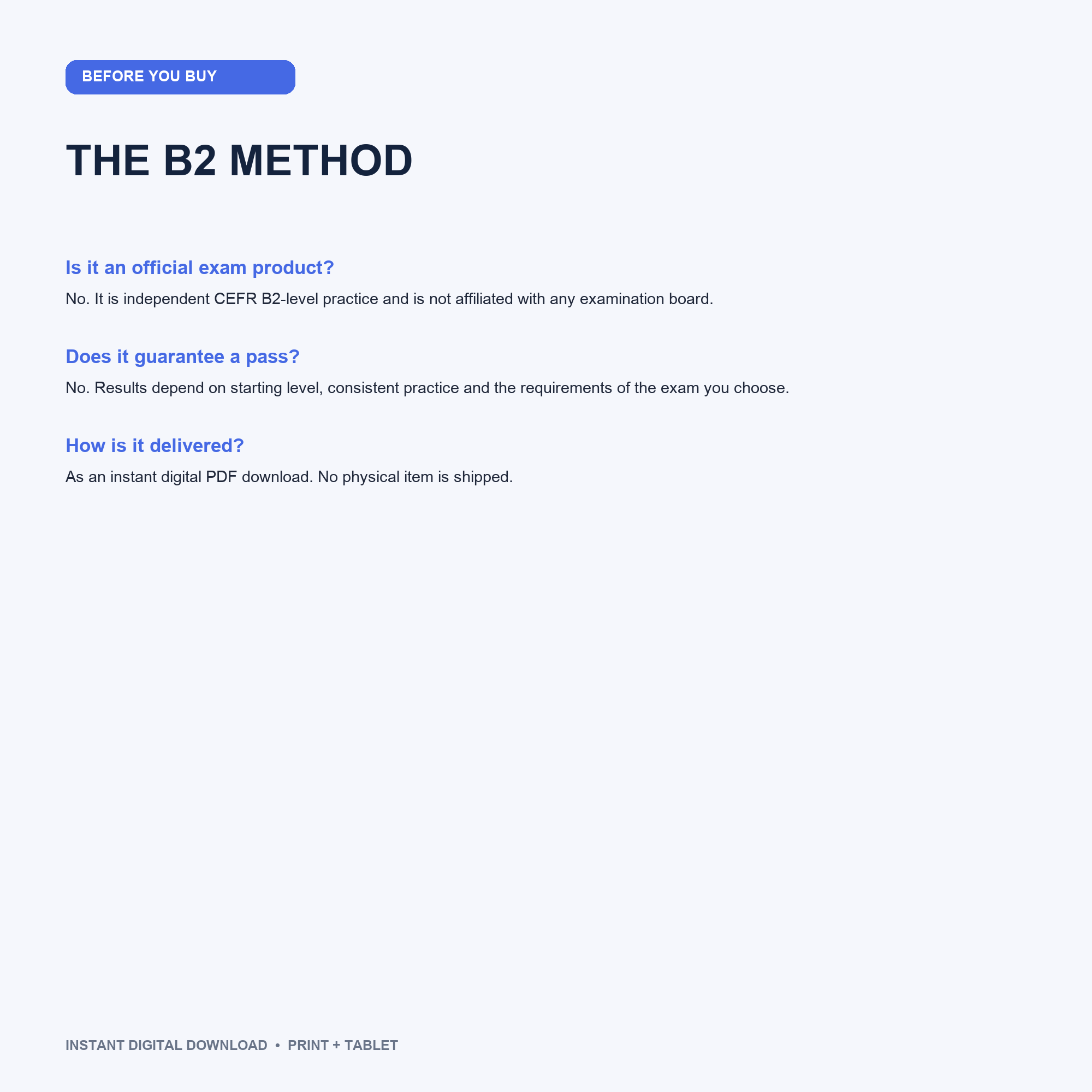 THE B2 METHOD™ — 30-Day English Recall System